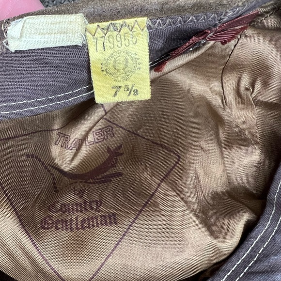 Trav’ler By Country Gentlemen suede driver Cabbie Cap hat brown 7 5/8 A57 - Picture 7 of 11